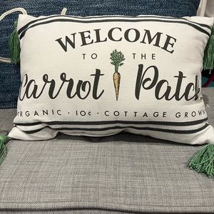 Welcome to our carrot patch pillow